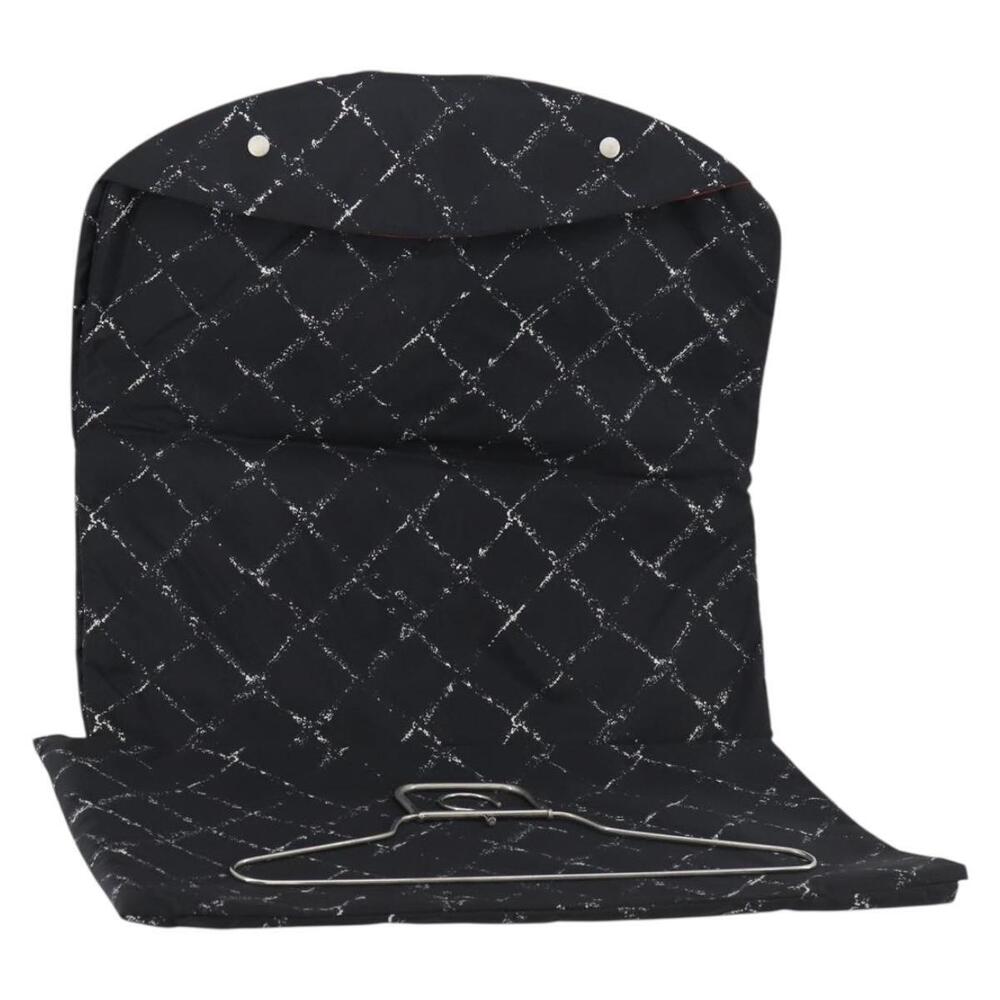 CHANEL Travel line Garment Cover Nylon Black CC Auth bs30653